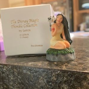Lenox Disney Magic Thimble - Pocahontas and Meeko - New in original box